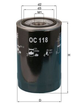OC 118 Olejový filter KNECHT
