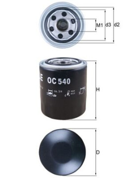 OC 540 Olejový filter KNECHT