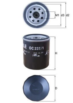 OC 237/1 Olejový filter KNECHT