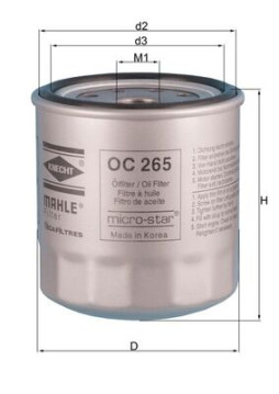 OC 265 Olejový filter KNECHT
