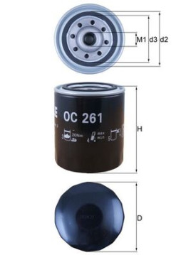 OC 261 Olejový filter KNECHT