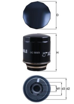 OC 593/3 Olejový filter KNECHT
