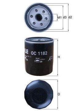 OC 1182 Olejový filter KNECHT