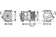 1700K394 Kompresor klimatizácie VAN WEZEL