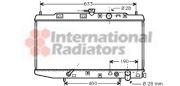 25002045 chladič 1.5i 16V, 1.6i 16V +AUT [327*668*16] 25002045 VAN WEZEL