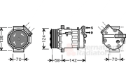 3700K465 kompresor klimatizace 2.0DTi, 2.2DTi 3700K465 VAN WEZEL