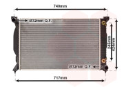 03002229 chladič 2.4i 30V (+AUT±AC) [630*400*32] 03002229 VAN WEZEL