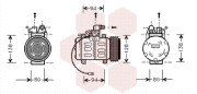 0300K182 Kompresor klimatizácie VAN WEZEL