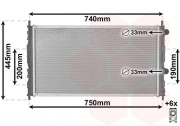 07002076 chladič 2.0i 16V (±AUT±AC), 2.4 (±AUT±AC), 2.7i 24V (+AUT±AC) [675*397*34] 07002076 VAN WEZEL