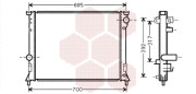 07002116 5/09-12/10 chladič 2.7i 24V (±AC) [615*475*27] 07002116 VAN WEZEL