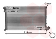 09002105 -8/00 chladič 1.6i 8V (+AC), 1.8 8V (+AC), 1.8 16V (+AC) [640*398*28] 09002105 VAN WEZEL