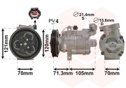 1300K306 kompresor klimatizace 1.2i 16V (±AUT), 1.4i 16V (±AUT) 1300K306 VAN WEZEL