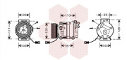 1700K034 Kompresor klimatizácie VAN WEZEL
