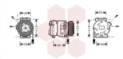 1700K050 kompresor klimatizace 1.2i 8V (±AUT), 1.2i 16V (±AUT), AR 156 a Tipo TD motory (±AUT) 1700K050 VAN WEZEL