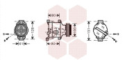 1700K103 kompresor klimatizace 1.8i 16V, 1.3JTD, 1.3SDi, 1.9D, 1.9JTD 1700K103 VAN WEZEL