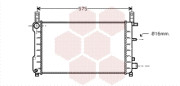 18002198 chladič 1.0 (+AC), 1.1 (+AC) , 1.3 (+AC), 1.4 (±AUT +AC) [500*302*26] 18002198 VAN WEZEL