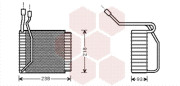 1800V110 výparník klimatizace (±AUT) [180*218*93] 1800V110 VAN WEZEL
