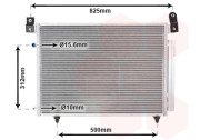 27005196 chladič klimatizace se sušičem 2.0i 16V, 2.3i 16V, 2.5i 24V (+AUT), 3.0i 24V (+AUT), 2.0CiTD [633*435*16] 27005196 VAN WEZEL