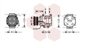 2700K170 11/96-7/01 kompresor klimatizace 1.5i 16V (±AUT) 2700K170 VAN WEZEL