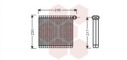 2700V217 výparník klimatizace pro všechny pohoné jednotky [185*210*38] 2700V217 VAN WEZEL