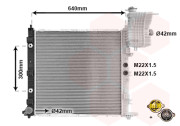 30002243 chladič 2.0i 8V (±AUT +AC), 2.3i 16V (±AUT +AC), 2.3D (±AUT +AC), 2.3TD (±AUT +AC) [570*558*42] 30002243 VAN WEZEL