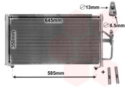 32005245 chladič klimatizace 2.0i (±A), 2.4i (±A), 2.5i (±A), 2.0TDI (±A) [645*350*16] 32005245 VAN WEZEL