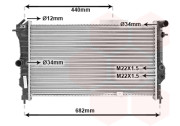 37002173 10/90- chladič 1.4, 1.6, 1.8, 2.0, 1.7D ±AUT ±AC [617*374*34] 37002173 VAN WEZEL