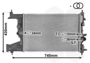 37002484 chladič 1.4i 16V (±AC), 1.6i 16V (±AC) [580*395*15] 37002484 VAN WEZEL