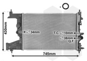 37002485 chladič 1.4i 16V Turbo (±AC), 1.6i 16V Turbo (±AC) [580*395*28] 37002485 VAN WEZEL