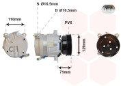 3700K276 kompresor klimatizace 1.4i 16V (±AUT), 1.6 16V vč GSi (±AUT), 1.5D (±AUT), 1.7D 3700K276 VAN WEZEL