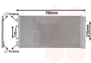 43005483 1/11- chladič klimatizace se sušičem 1.4i 16V, 1.6i 16V, 2.0i 16V, 1.5DCi, 1.9DCi, 2.0DCi [650*350*16]  (bez čidla) 43005483 VAN WEZEL