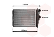 43006380 radiátor topení - zadní (typ Denso) [180*158*42] 43006380 VAN WEZEL