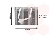 4300V173 výparník klimatizace  [165*240*74] 4300V173 VAN WEZEL