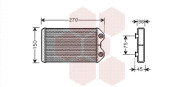 53006369 Výmenník tepla vnútorného kúrenia VAN WEZEL