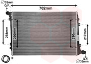 58002224 chladič 2.0TDi 103kW (±AUT±AC) [650*445*32] letovaný (ŠKODA, VW) 58002224 VAN WEZEL