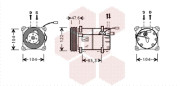 5900K109 9/93-10/96 kompresor klimatizace (±AUT) 5900K109 VAN WEZEL