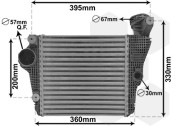 74014702 intercooler 3.0S, 3.0 GTS [279*285*62] pravý 74014702 VAN WEZEL