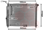 81002066 chladič 1.2i 8V (±AC), 1.4i 8V (±AC) [477*410*16] 81002066 VAN WEZEL