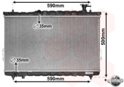 82002109 chladič 2.0i 16V (±AC), 2.4i 16V (±AC), 2.0 CRDi [725*403*19] 82002109 VAN WEZEL