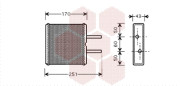 83006046 radiátor topení 1.1 (-AC), 1.3i (±AC) 83006046 VAN WEZEL