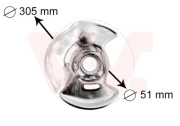 3024372 prachový štít předního brzdového kotouče P 3024372 VAN WEZEL