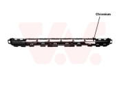 4033514 8/09- horní mřížka do předního nárazníku s chromovou lištou 4033514 VAN WEZEL