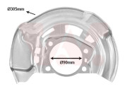 5420372 prachový štít předního brzdového kotouče  P 5420372 VAN WEZEL