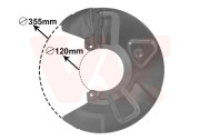 5790371 prachový štít předního brzdového kotouče L 5790371 VAN WEZEL