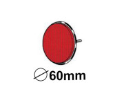 9904929 univerzální odrazka kulatá, plastový držák se šroubem, červená (průměr 60 mm) TRUCK 9904929 VAN WEZEL