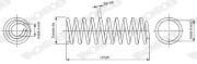 SP4083 Prużina podvozku MONROE ORIGINAL (Gas Technology) MONROE