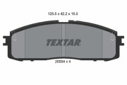 2000401 Sada brzdových platničiek kotúčovej brzdy TEXTAR