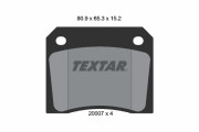 2000702 Sada brzdových platničiek kotúčovej brzdy TEXTAR