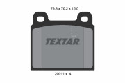 2001102 Sada brzdových platničiek kotúčovej brzdy TEXTAR
