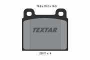2001104 Sada brzdových platničiek kotúčovej brzdy TEXTAR